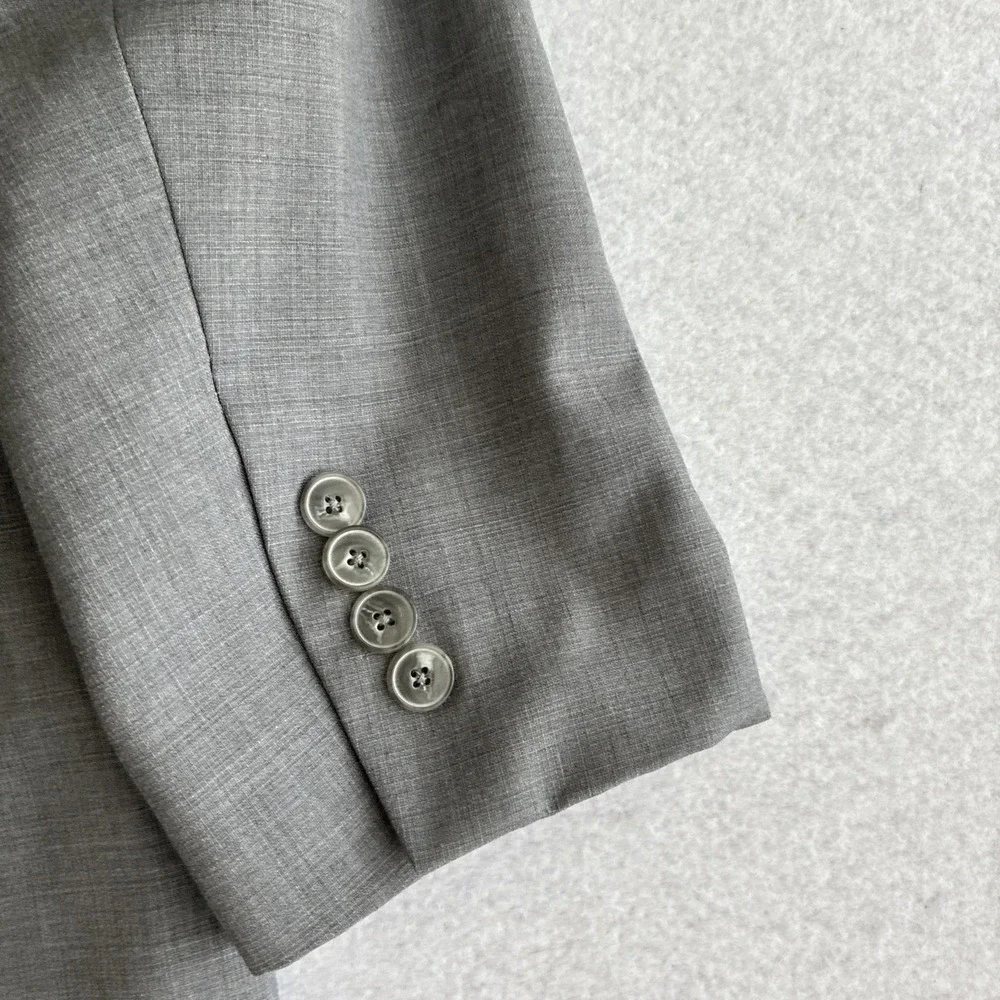 Jos. A Bank 1905 Men's Gray Plaid Wool Blazer Slim Fit 44S Sport Coat Jacket